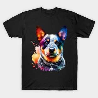 Watercolor Australian Cattle Dog T-Shirt